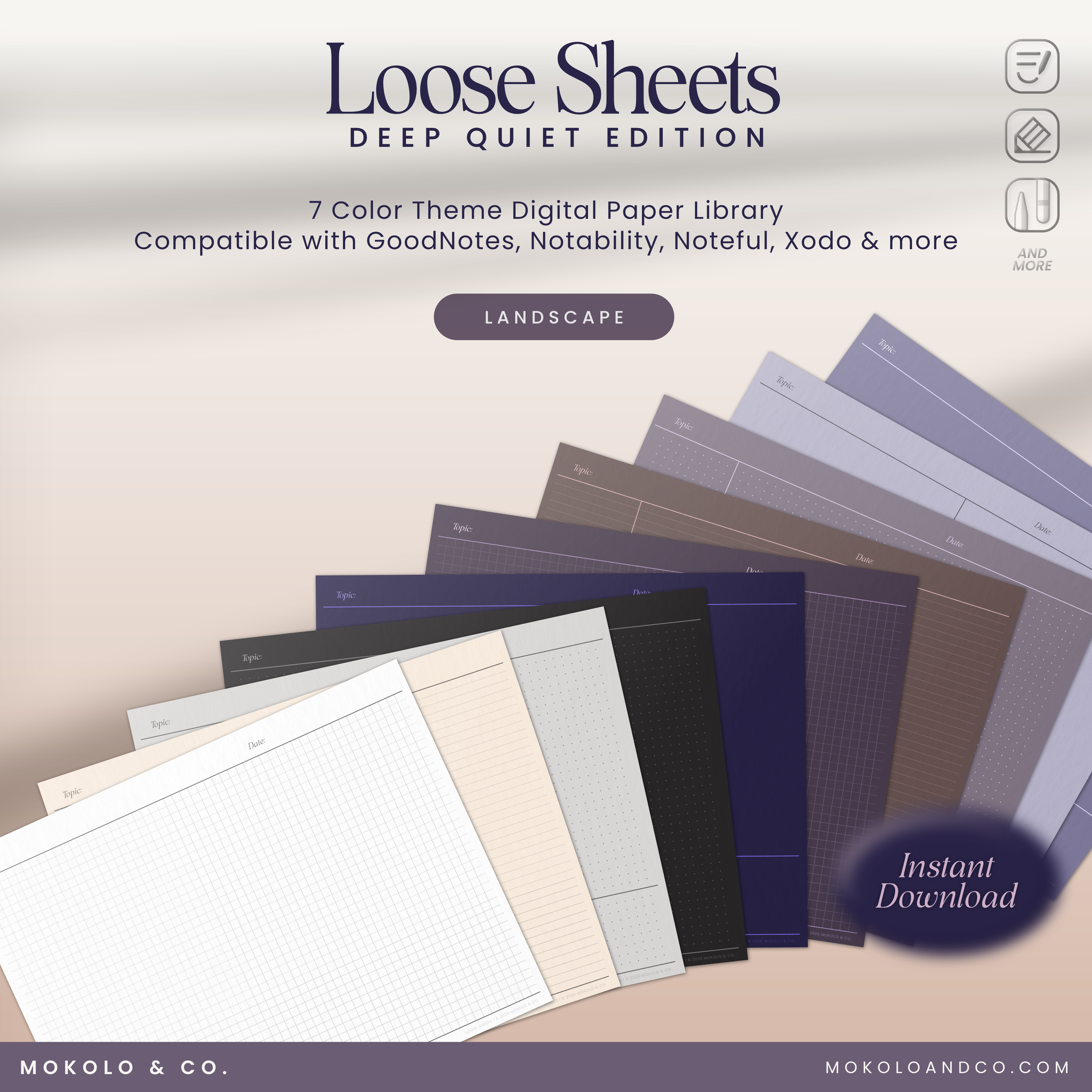 Loose Sheets — Landscape