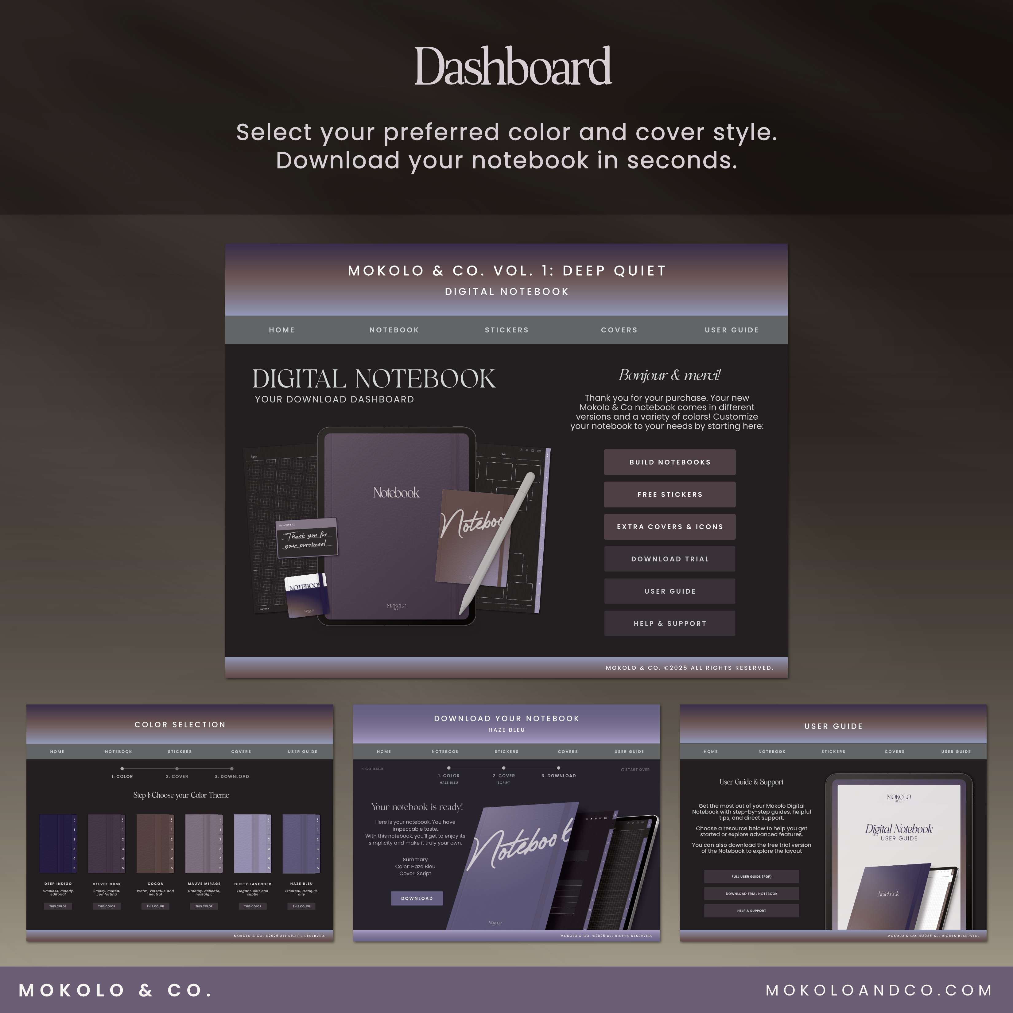 Digital Notebook — Dark Mode