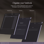 Digital Notebook — Dark Mode
