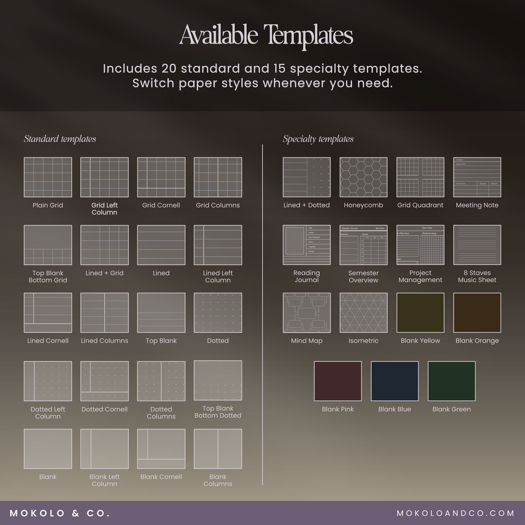 Digital Notebook — Dark Mode