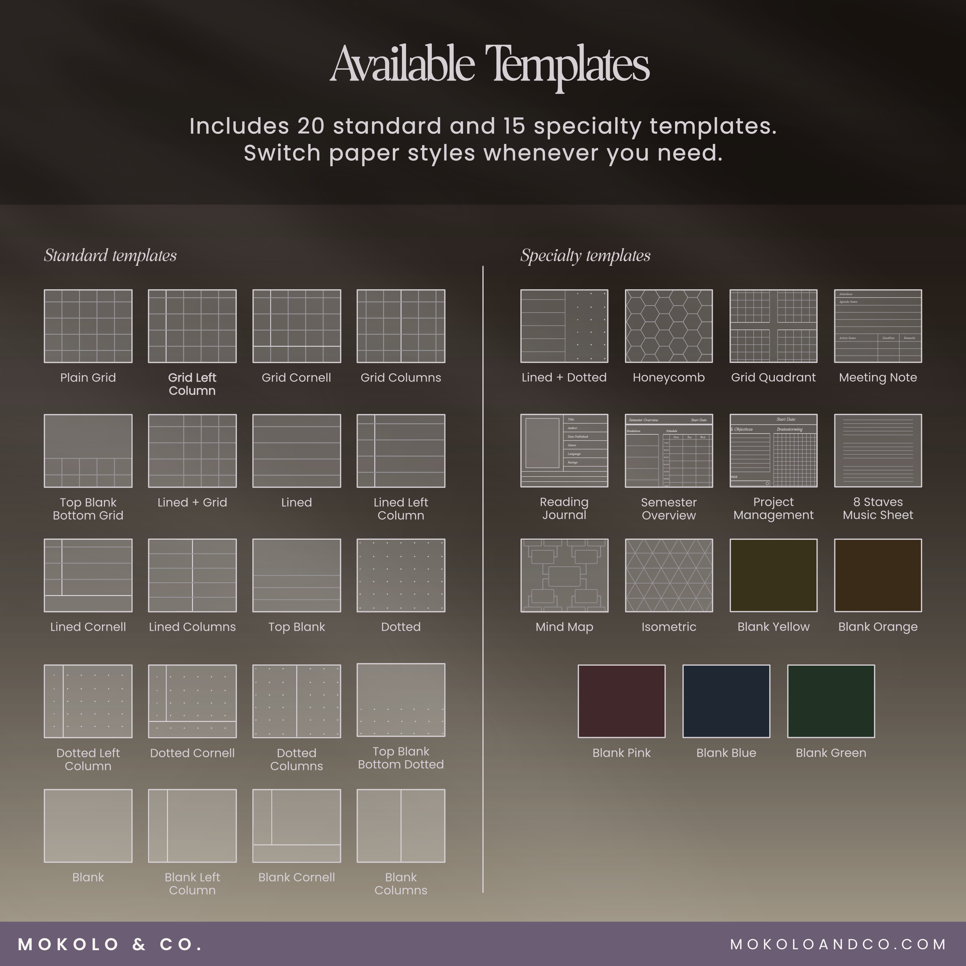 Digital Notebook — Dark Mode