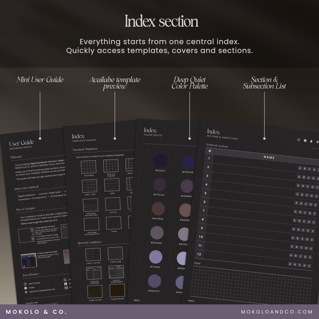 Digital Notebook — Dark Mode