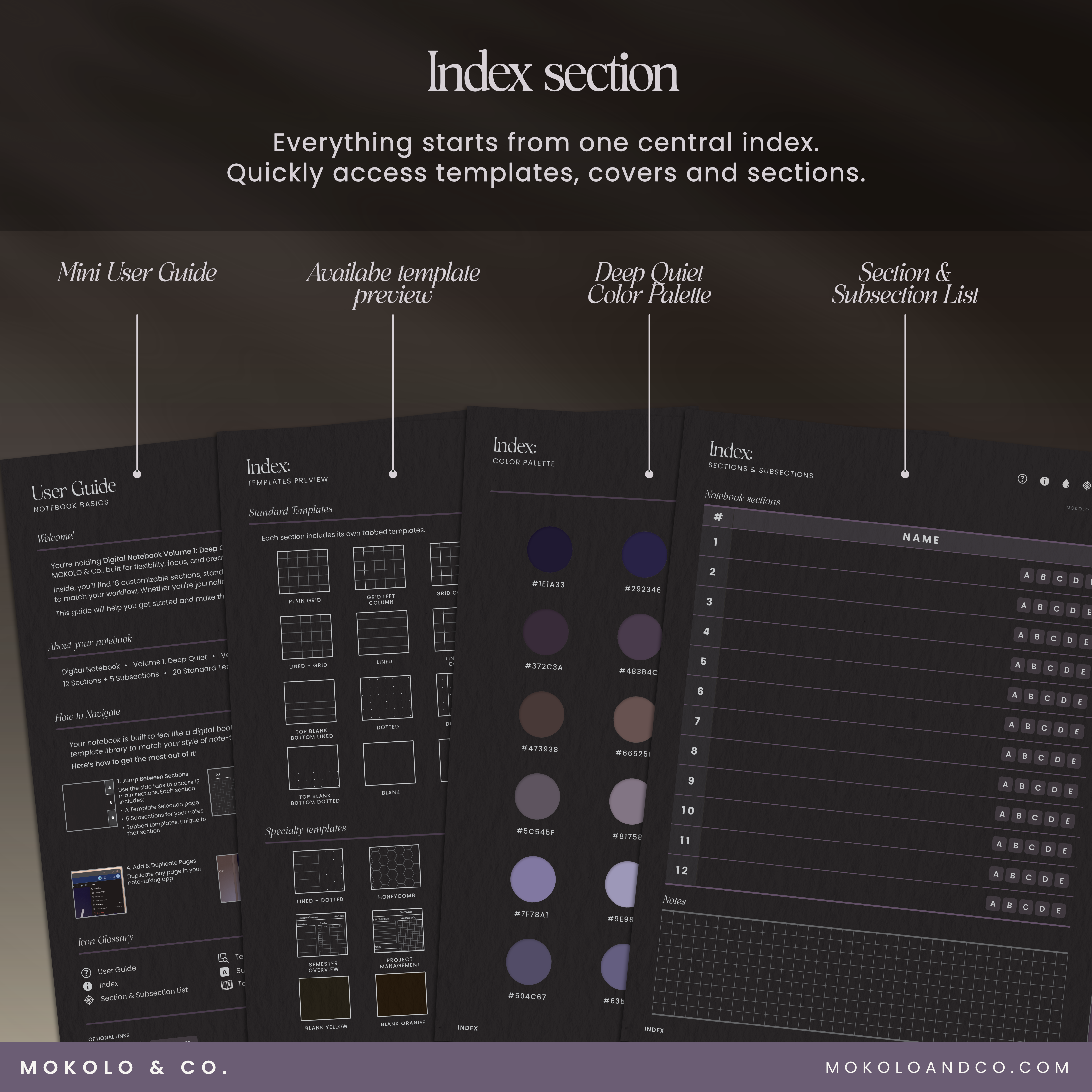 Digital Notebook — Dark Mode
